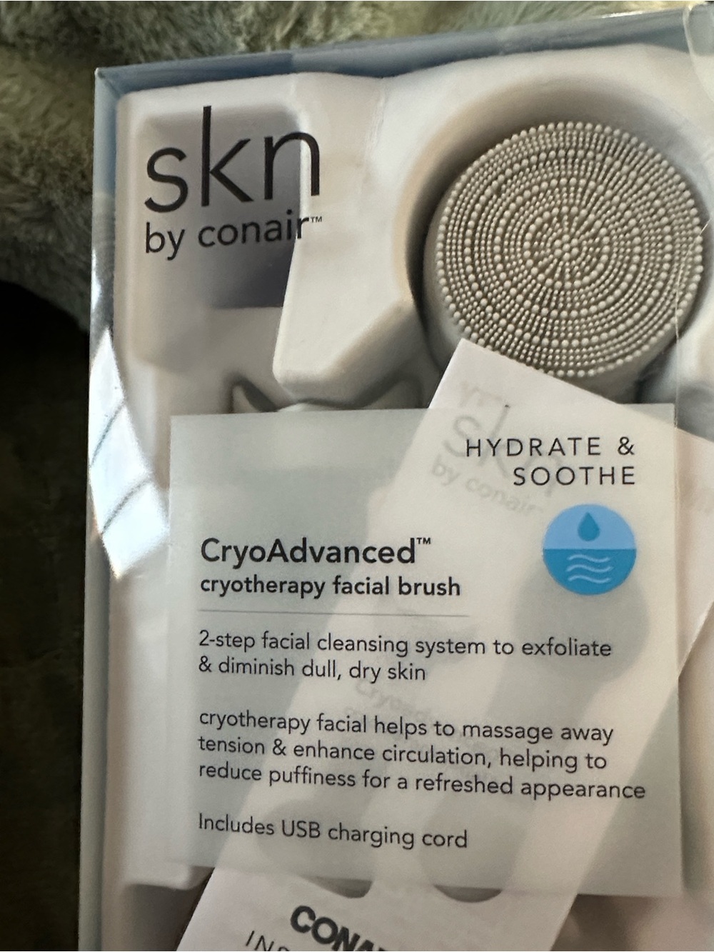 CryoAdvanced Cryotherapy Facial Brush - Silver. NEW RET 59.00